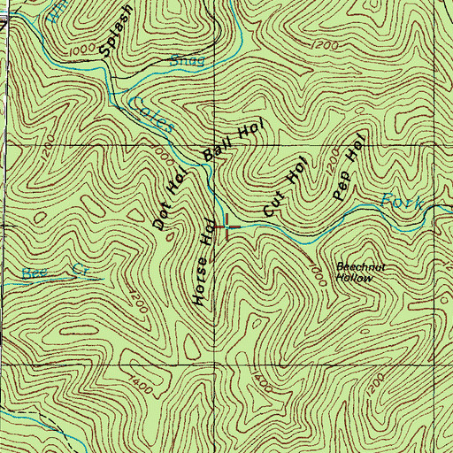 Topographic Map of Horse Hollow, KY