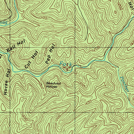 Topographic Map of Lost Hollow, KY