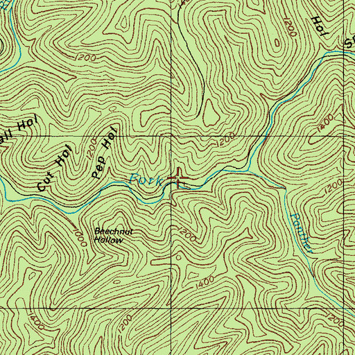 Topographic Map of Medicine Hollow, KY