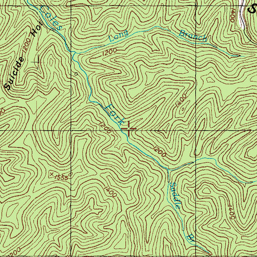 Topographic Map of Lombardy Hollow, KY