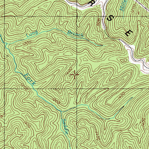 Topographic Map of Cucumber Hollow, KY