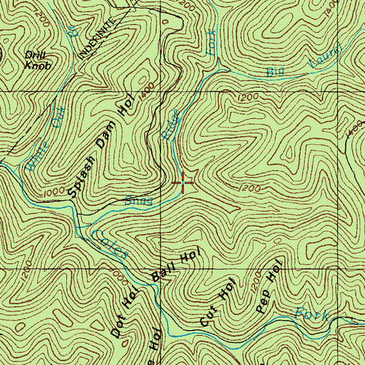 Topographic Map of Bracken Fork, KY