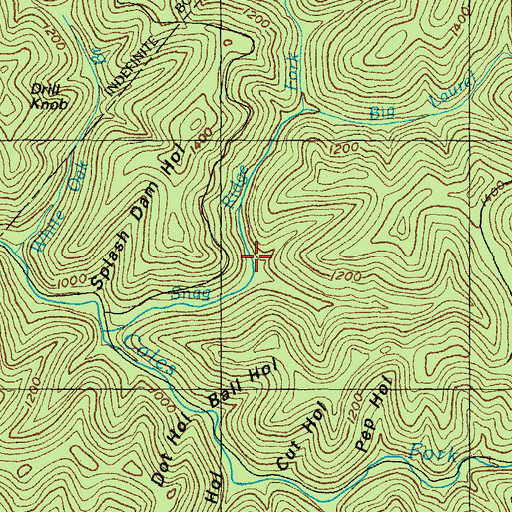 Topographic Map of Deer Fork, KY