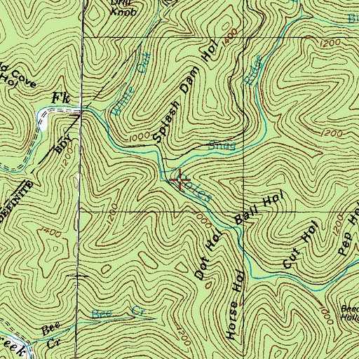 Topographic Map of Spring Fork, KY