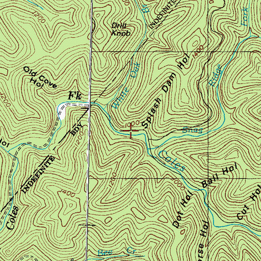 Topographic Map of Pencil Fork, KY