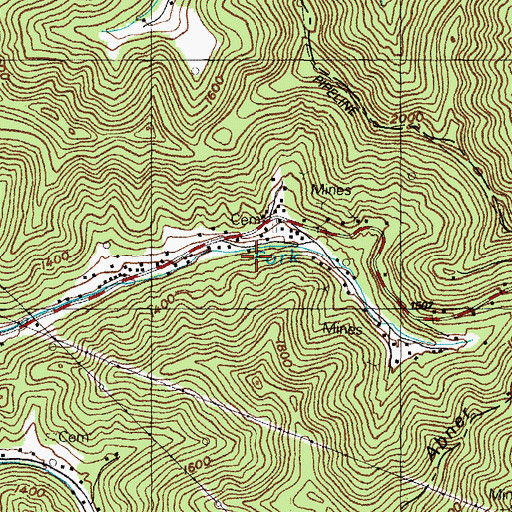 Topographic Map of Abner School (historical), KY