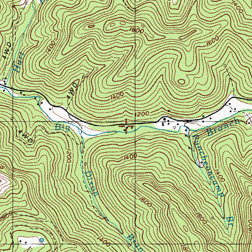 Topographic Map of Big Branch School (historical), KY