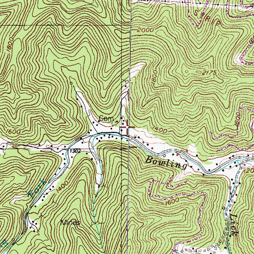 Topographic Map of Big Branch School (historical), KY