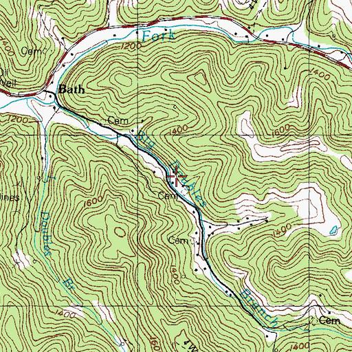 Topographic Map of Big Doubles School, KY