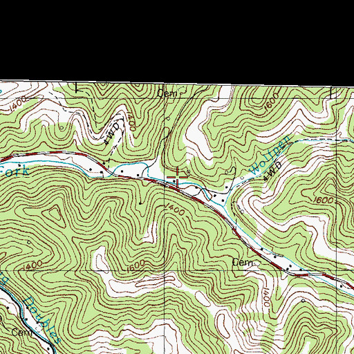 Topographic Map of Buffalo School, KY