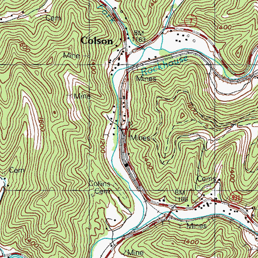 Topographic Map of Colson School (historical), KY