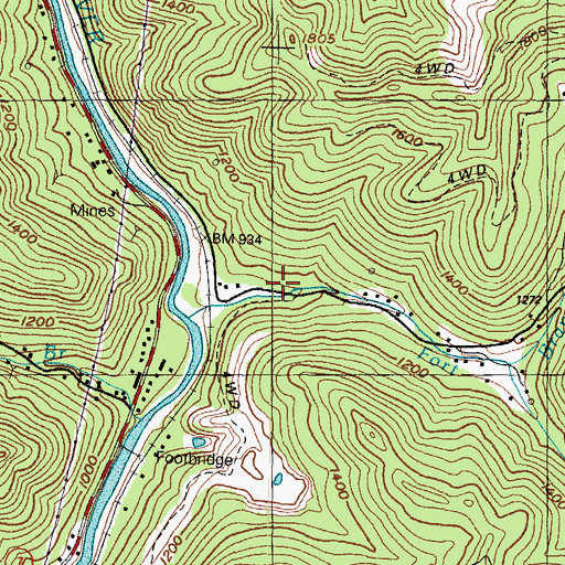 Topographic Map of Fort Branch School, KY