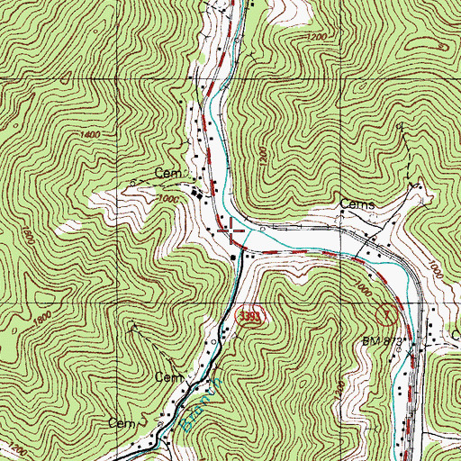 Topographic Map of Kite School (historical), KY