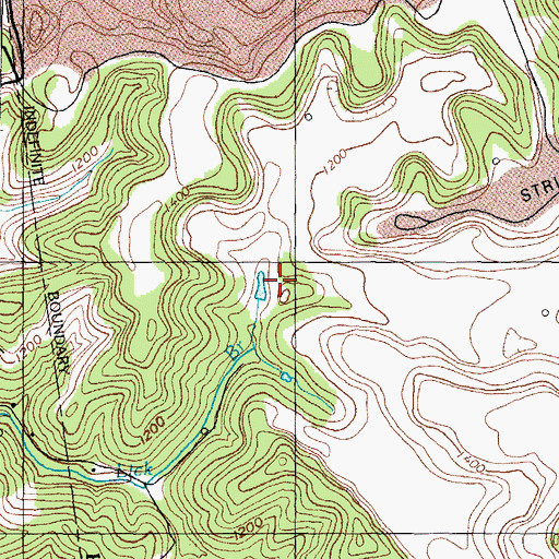 Topographic Map of Lick Branch School (historical), KY