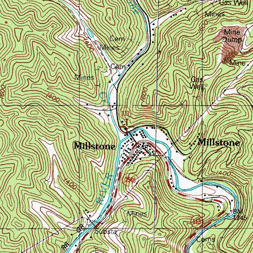 Topographic Map of Lower Millstone School (historical), KY