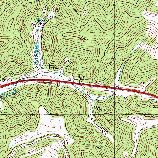 Topographic Map of Maggie Memorial Church (historical), KY