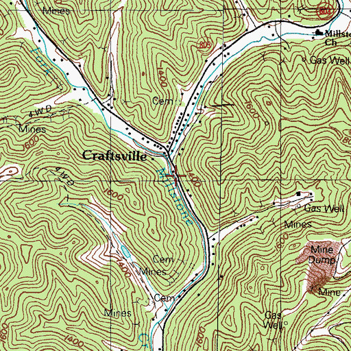 Topographic Map of Middle Millstone School (historical), KY