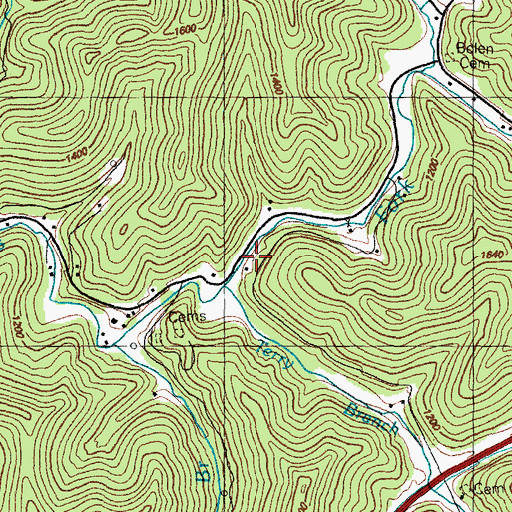 Topographic Map of Mouth of Terry School (historical), KY
