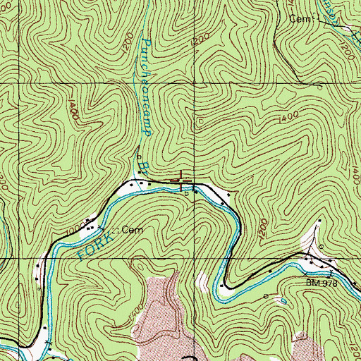 Topographic Map of Puncheon School (historical), KY