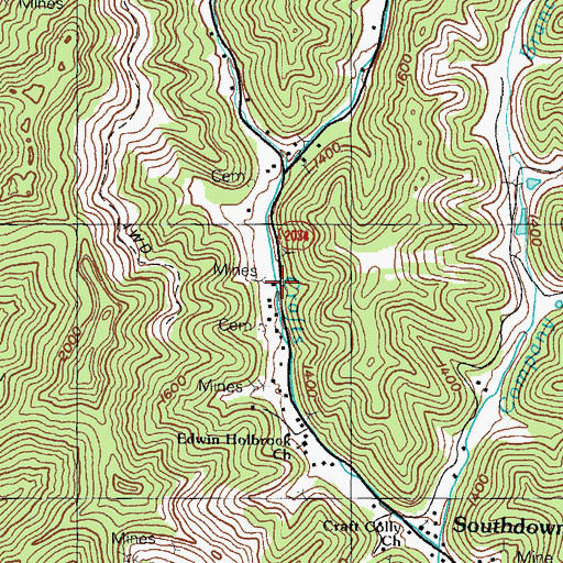 Topographic Map of Upper Colly School (historical), KY