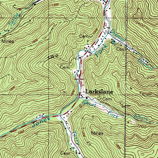 Topographic Map of Upper Jones Fork School (historical), KY