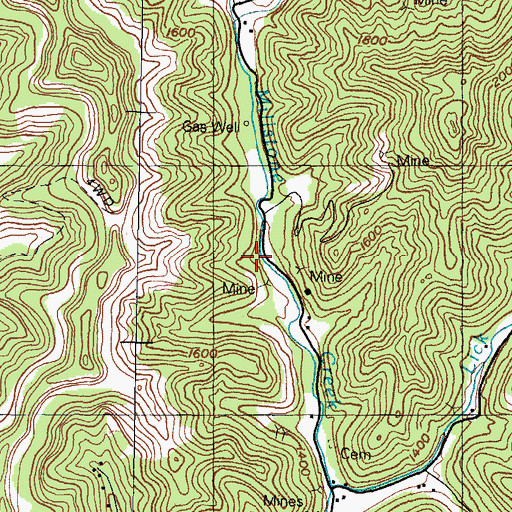 Topographic Map of Upper Millstone School (historical), KY