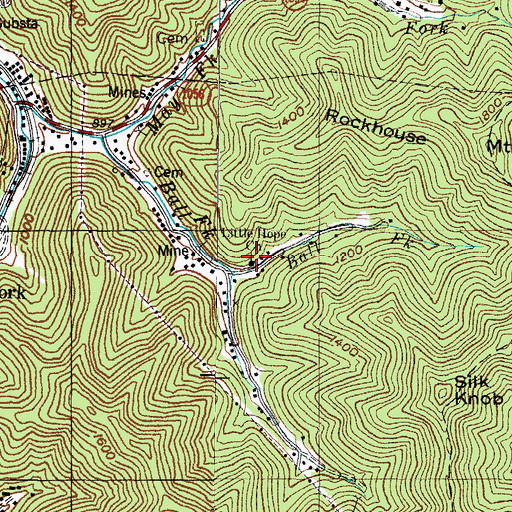 Topographic Map of Little Hope Church, KY