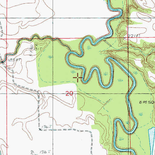 Topographic Map of Larkin Creek, AR