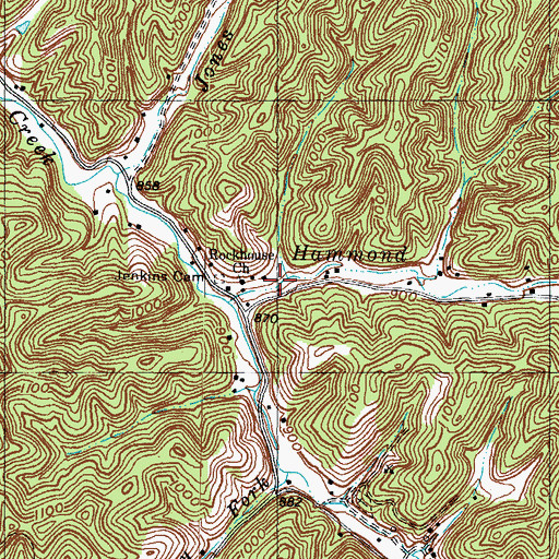 Topographic Map of Rockhouse Church, KY