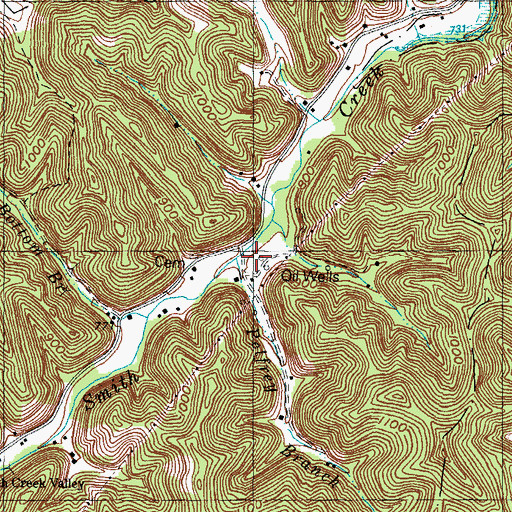 Topographic Map of Pelfry Branch, KY