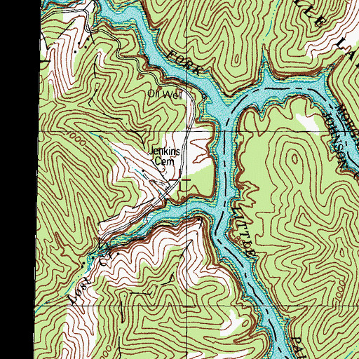 Topographic Map of Jenkins Cemetery, KY
