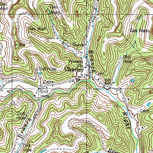 Topographic Map of Freewill Baptist Church, KY