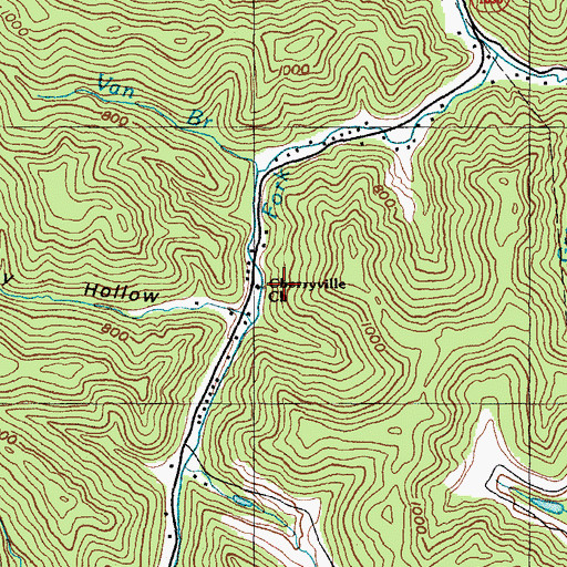 Topographic Map of Cherryville Missionary Baptist Church, KY