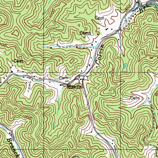 Topographic Map of Manila, KY