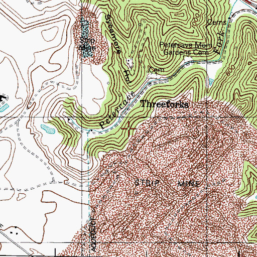 Topographic Map of Antioch Church, KY