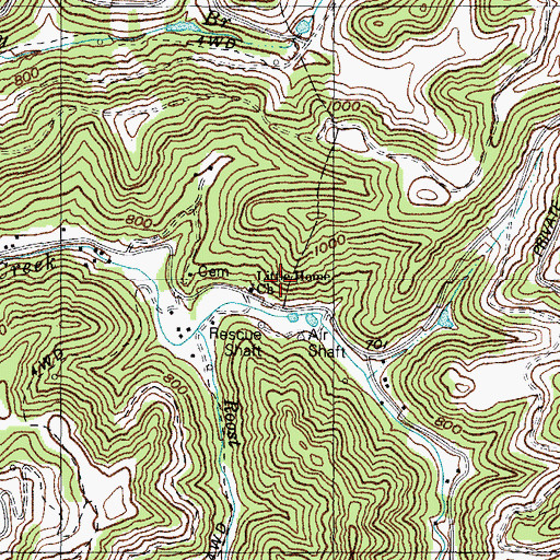 Topographic Map of Little Home United Baptist Church, KY