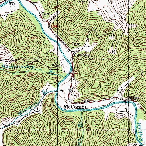Topographic Map of Banyan School (historical), KY