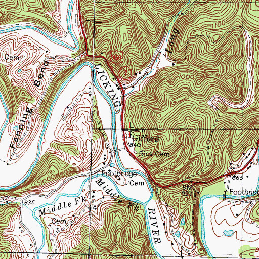 Topographic Map of Beech Grove School (historical), KY