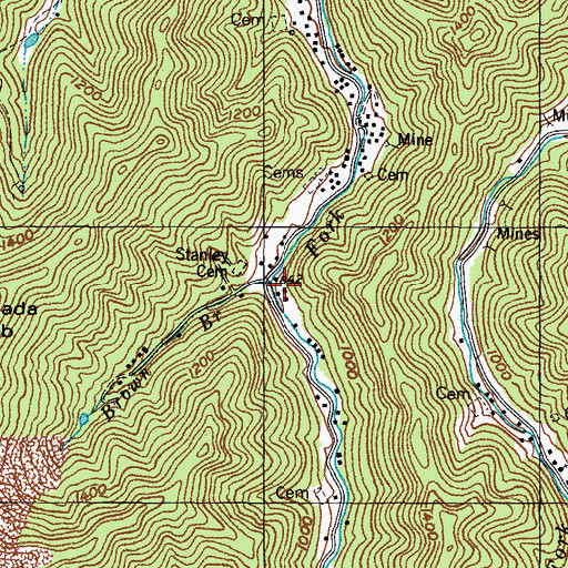 Topographic Map of Brown Fork, KY