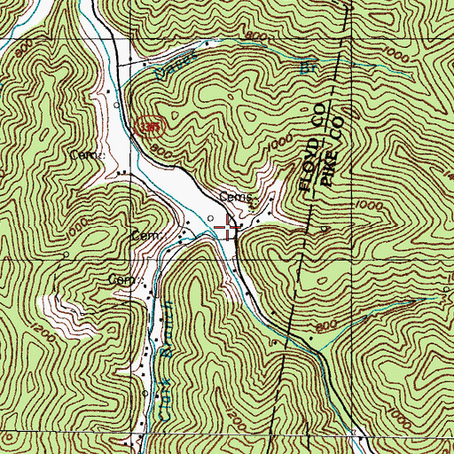 Topographic Map of Clark Branch School (historical), KY