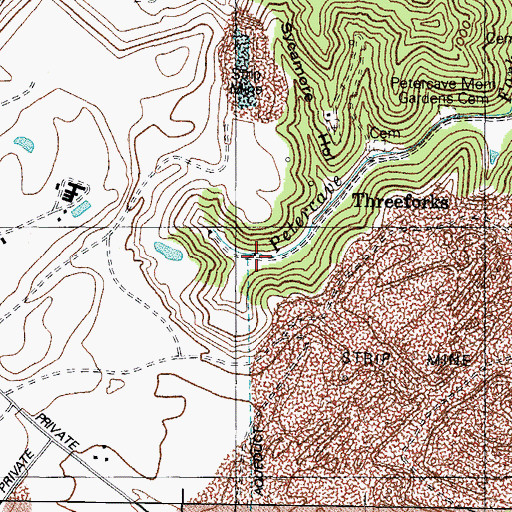 Topographic Map of Dave Jude School (historical), KY