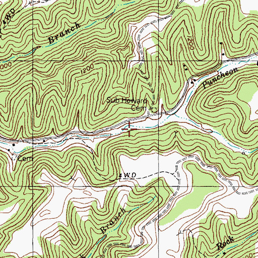 Topographic Map of Gapville School (historical), KY
