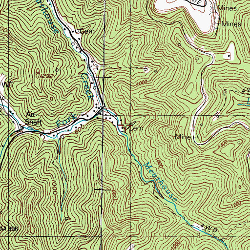 Topographic Map of Head of Meathouse Creek School (historical), KY