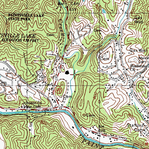 Topographic Map of Little Mudlick Creek, KY