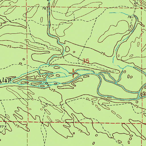 Topographic Map of Lay Branch, AR