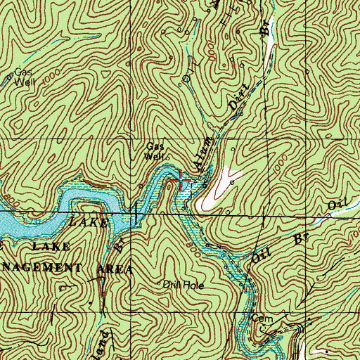 Topographic Map of Oil Springs Church (historical), KY