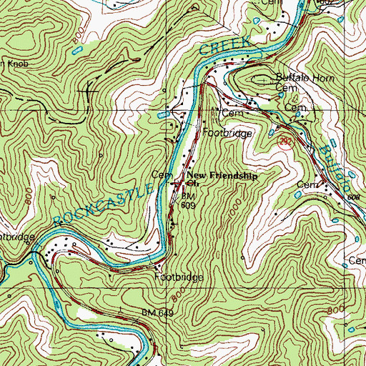 Topographic Map of New Friendship Church, KY