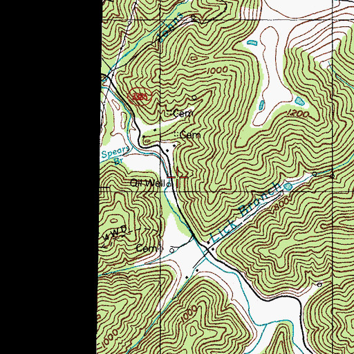 Topographic Map of Spears School (historical), KY