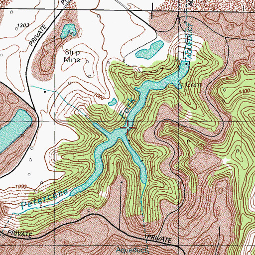 Topographic Map of Threeforks School (historical), KY