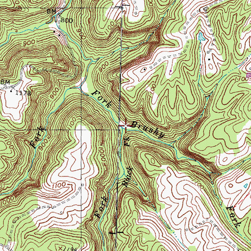 Topographic Map of Black Fork, KY